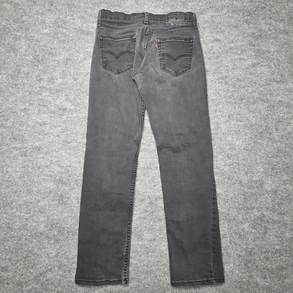 Levi's 514 Jeans Slim Straight Mens 28x30 Black Denim Classic Fit Pants